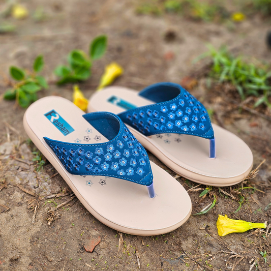 Floral Embroidered Flip Flops for Women | RC 02