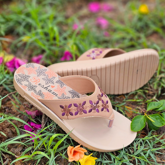 Elegance Floral Comfort Flip Flops for Women | RC 03