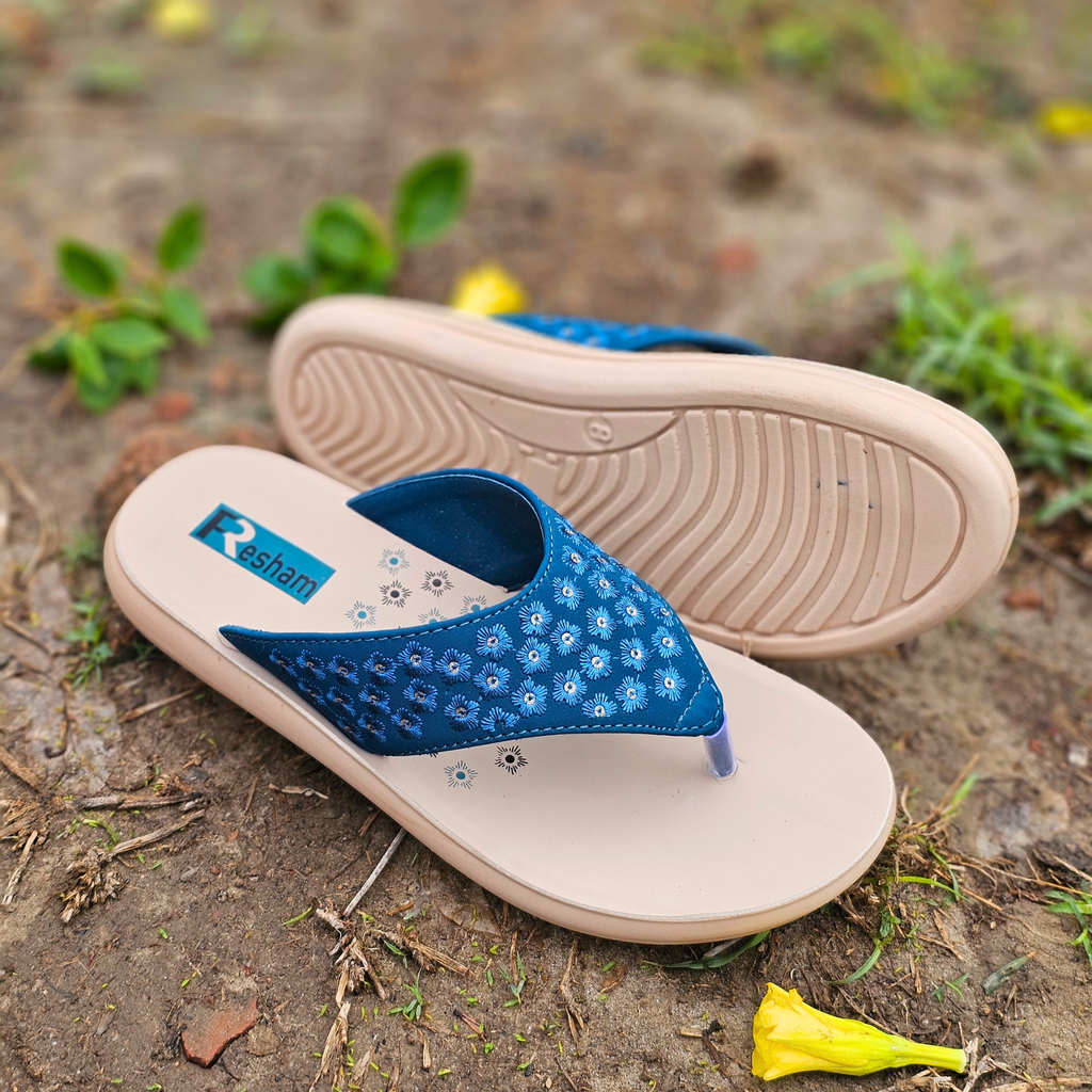 Floral Embroidered Flip Flops for Women | RC 02