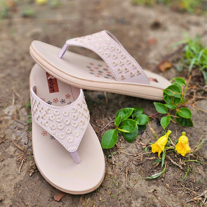 Floral Embroidered Flip Flops for Women | RC 02