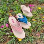 Floral Embroidered Flip Flops for Women | RC 02